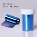 Blue Nail Art Transfer Foil Starry Paper DIY Manicure Sticker 4x120cm Sheet Decal - Blue Glossy Starry Sky Transfer Paper (PZ-XK-0021)