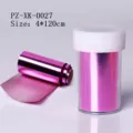 Pink star nail art transfer foil sticker in bottle, DIY shiny manicure decorative sheet. - Pink Glossy Starry Sky Transfer Paper (PZ-XK-0027)
