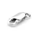 Moschettone in argento connettore per gioielli componente fai da te bracciale collana. - Argento Liscio (Anello Singolo)