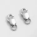 Chiusura a moschettone in argento sterling per creazione gioielli fai da te, gancio resistente. - Platino (Anello Singolo)