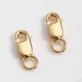 Moschettoni Chiusure Dorate per Gioielli Fai da Te Bracciali Collane Connettori Metallo - Dorato (Anello Singolo)