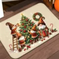 Christmas gnome doormat detail, holiday seasonal decor floor mat surface texture. - Christmas Gnome 4 / 40*60cm