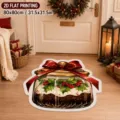 Christmas shaped non-slip doormat festive entry rug 80x80cm holiday floor decoration - Christmas Jar Shape (c-Sdyx 1) / 40x40cm