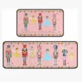Weihnachten Nussknacker Küche Bodenmatte Set 2Stk Aquarell Ballett Tänzer Teppich - Rosa Ballerina (Stil-6)
