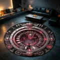Tappeto rotondo 3D di Halloween per soggiorno, tappetino decorativo resistente. - YXXX-3 / 60*60cm