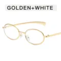 Gold Frame White Lens
