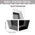 Schatten Geometrisches Relief (UV26T60775T_T) / 3 Blätter/Packung