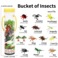 Ensemble d'insectes en plastique en seau avec divers insectes et arbres simulés pour enfants. - Insectes Emballés en Seau