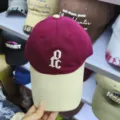Colorblock embroidered baseball cap for women and men, stylish casual outdoor sun hat. - Adjustable / Beige