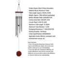 Aluminum tube wood wind chime pendant, outdoor garden hanging decoration variant style - Length 63cm/Weight 100g / Mahogany (NO.54)