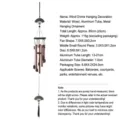 Vintage wooden aluminum tube wind chime hanging ornament for indoor garden patio home balcony decor - Fan Pendant (NO.56) / Length 80cm/Weight 115g