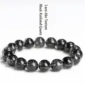 Natural 6A Black Rutilated Quartz Round Bead Bracelet Healing Crystal Gemstone Jewelry - 7-7.8mm Single Loop (Approx. 25 Beads) / 6A Grade Lace Black Rutilated Quartz