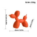Escultura de perro globo de resina creativa nordica para decoracion de salon moderno. - Naranja