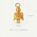 Gold angel pendant stainless steel 18k gold plated fashion jewelry 21.5mm charm necklace - Angel Pendant