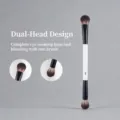 Dual-ended eyeshadow brush black and white double head makeup tool for precise eye blending. - EF1 Large Double-Ended Blending Brush