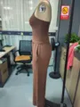 Stylish brown camisole crop top and matching wide-leg trousers casual two-piece set for women. - XS / Top And Bottom / Side View
