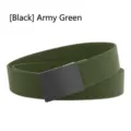 Herren taktischer Webgürtel mit Legierungs-Druckschnalle, Outdoor-Sport langlebiger Gürtel. - Armeegrün / 120cm