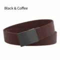 Geflochtener Elastikgürtel in Braun, Freizeittaktischer Gürtel mit Metallschnalle für Herren. - Kaffeebraun / 120cm