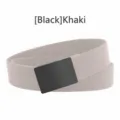 Herren taktischer geflochtener Gürtel in Khaki mit schwarzer Schnalle, Alltag. - Khaki / 120cm