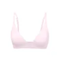 Women pink seamless wireless bralette comfort triangle cup bra everyday intimate apparel - Pink