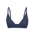 Comfortable dark blue wireless triangle bralette, seamless daily underwear for women. - Navy Blue