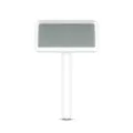 White pet slicker brush for cats and dogs, steel pin grooming tool with ergonomic handle. - Air Cushion Comb / White