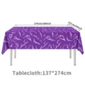 Lila Einweg wasserdichte Plastiktischdecke fuer Party Tischdekoration Groesse 137x274cm - 137x274cm / Lila