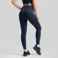 Dames hoge taille yoga broek naadloos ontwerp elastische fitness leggings voor sport en training. - S / Bottoms / Marineblauw