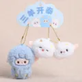 Set portachiavi pecorella in peluche carino, ciondolo animale soffice con carta, giocattolo. - Tre Pecore Squishy