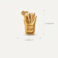 Stainless steel gold french fries pendant charm fashion jewelry cute necklace accessory 17.5mm - French Fries Pendant