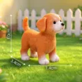 Mini resina lindo cachorro de dibujos animados perro figura juguete para escritorio coche - Postura Sentada / 2# Cachorro (Marrón Naranja)