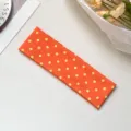 Orange polka dot elastic headband stylish dot makeup hair accessory for sports fitness. - Orange