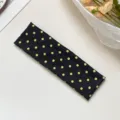 Black and green polka dot elastic yoga headband, stylish sweat-absorbing sport hair wrap. - 19#Black with Green Polka Dots