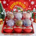 Christmas Squishy Toys Glitter Squeeze Balls Decompression Sensory Fidget Toy 12Pcs Gift Set - Steamed Bun Squishy (10cm / Christmas) / Colorful