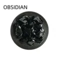 Pietre di cristallo grezzo di ossidiana nera naturale campione minerale vassoio nero. - Ossidiana / 1,5-3 cm (Confezione da 100g)