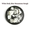 Campioni di minerali di cristallo di pietra di luna blu bianca grezza naturale per arredo - Pietra di Luna Bianca / Misura 1,5-3 cm (100g)