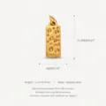 Pendentif fromage en acier inoxydable doré DIY fabrication de bijoux 15.5x6mm charm - Pendentif Fromage
