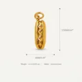 Stainless steel 18K gold plated hot dog food pendant jewelry DIY charm accessory. - Metal Hot Dog Pendant / Gold Hot Dog
