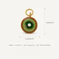 Ciondolo kiwi in acciaio inossidabile con placcatura in oro PVD, elegante accessorio borsa. - Kiwi