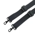 Cinghie di ricambio nere con ganci girevoli in metallo e fibbie di regolazione. - Stile a Ganci / Grano di Mais Grigio Scuro