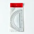 Klares Kunststoff Geodreieck Lineal Set 180 Grad mathematisches Zeichenwerkzeug fur Schule. - 6-Zoll-Winkelmesser / Transparent Farblos