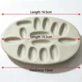 Oval concrete jewelry tray ring holder multi slot organizer for display and desktop storage - Oval Style / 14.5x10.2x1.5cm / Oval Gray & White Ring Tray