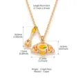 Vergoldete Kupfer Croissant Anhänger Halskette mit Löffel Charme für Damen Schmuck. - Mango Corgi Öffnende Croissant-Halskette
