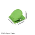 Green magnetic clip for fridge, ABS plastic square stationery clip, strong magnet organizer. - Green