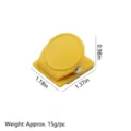Yellow ABS plastic magnetic clip for fridge and office, strong magnetic holder, 1pc. - Yellow