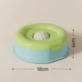 Ciotola acqua animale domestico distributore anti-bagnato 18cm verde blu gatto - Tipo Palla Rotante (Blu & Verde)
