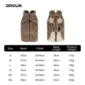 Warm fleece pet dog winter jacket cozy brown puppy coat with leash ring size chart available. - XL / Coffee