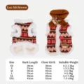 Christmas pet dog cat warm vest winter plaid thick apparel size chart SKU options available - XXL (Recommended Weight 15-20斤) / Snowflake Christmas (Free Brown Elk Scarf)