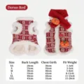 Winter warm pet vest for small dogs and cats, red snowflake knit puppy clothes variant. - XXL (Recommended Weight 15-20斤) / Snowflake Ruyi (Free Persimmon Scarf)