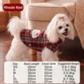 Winter thickened plaid pet vest for small dogs and cats warm puppy apparel clothing new - XXL (Recommended Weight 15-20斤) / Red Christmas Plaid (Detachable Belly Cover)